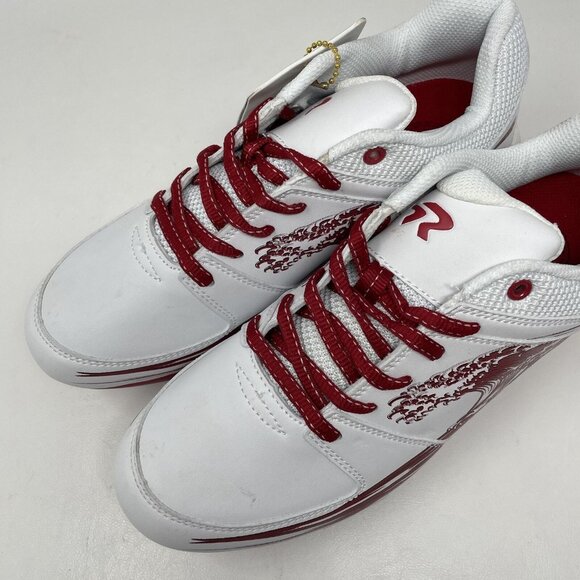 Ringor Flite Spikes Softball Metal‎ Cleats Womens 9 Rising Tide White Red Shoes - Picture 4 of 12